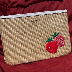 Kate Spade Picnic in the Park Strawberry Straw Pouch